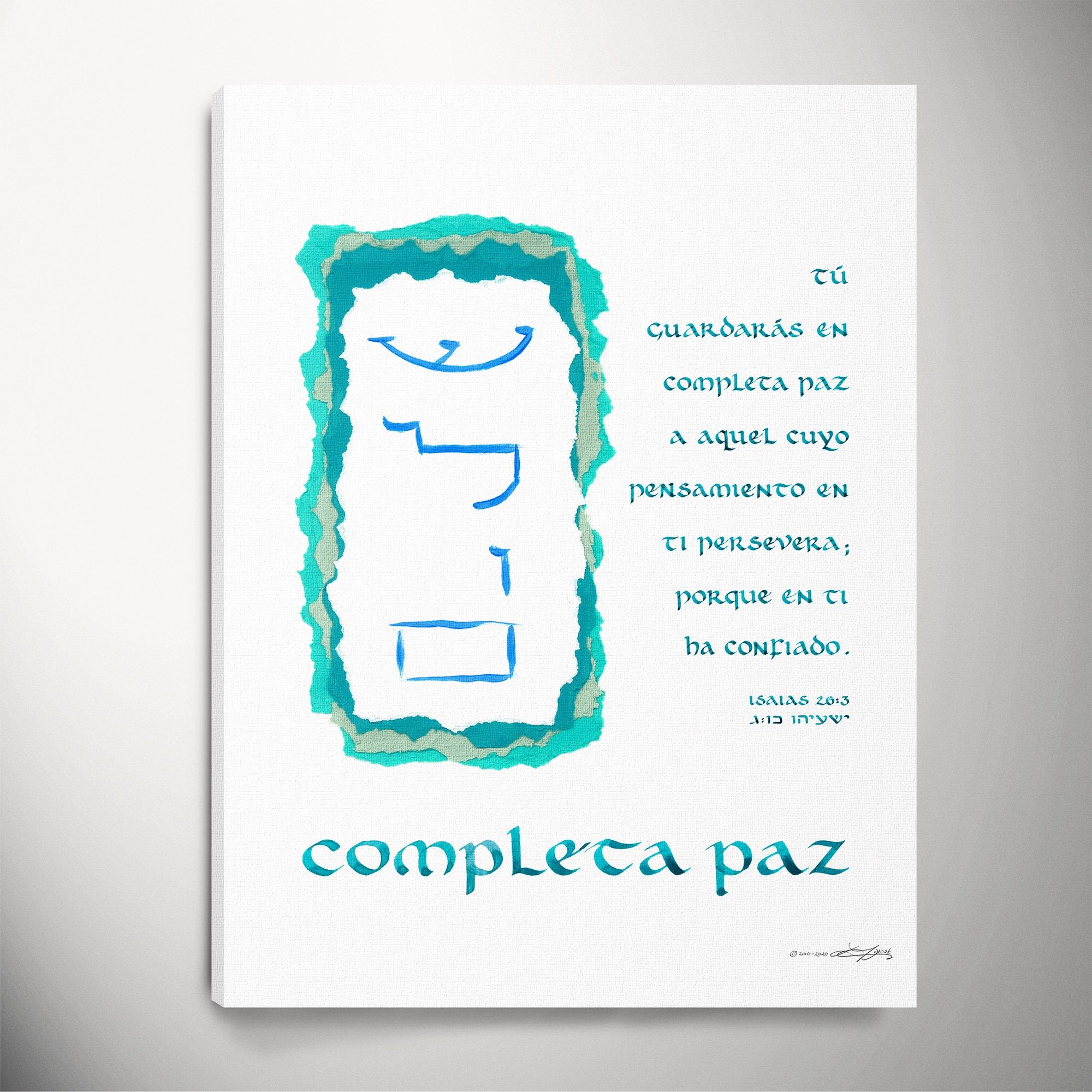 Completa Paz — Isaias 26:3 (Lienzo)