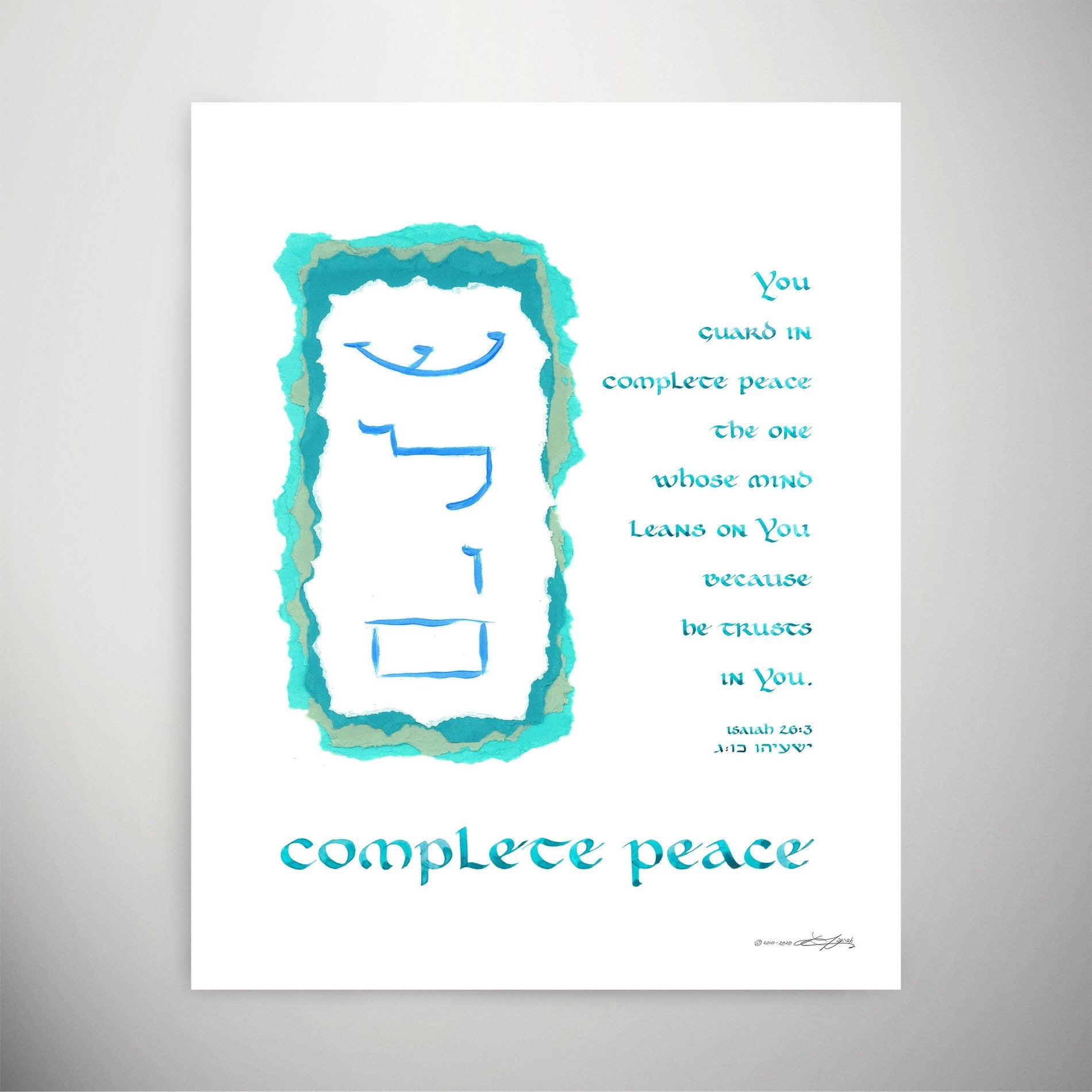 Complete Peace: The Ultimate In Wellness — Isaiah 26:3 (Fine Art Giclée)